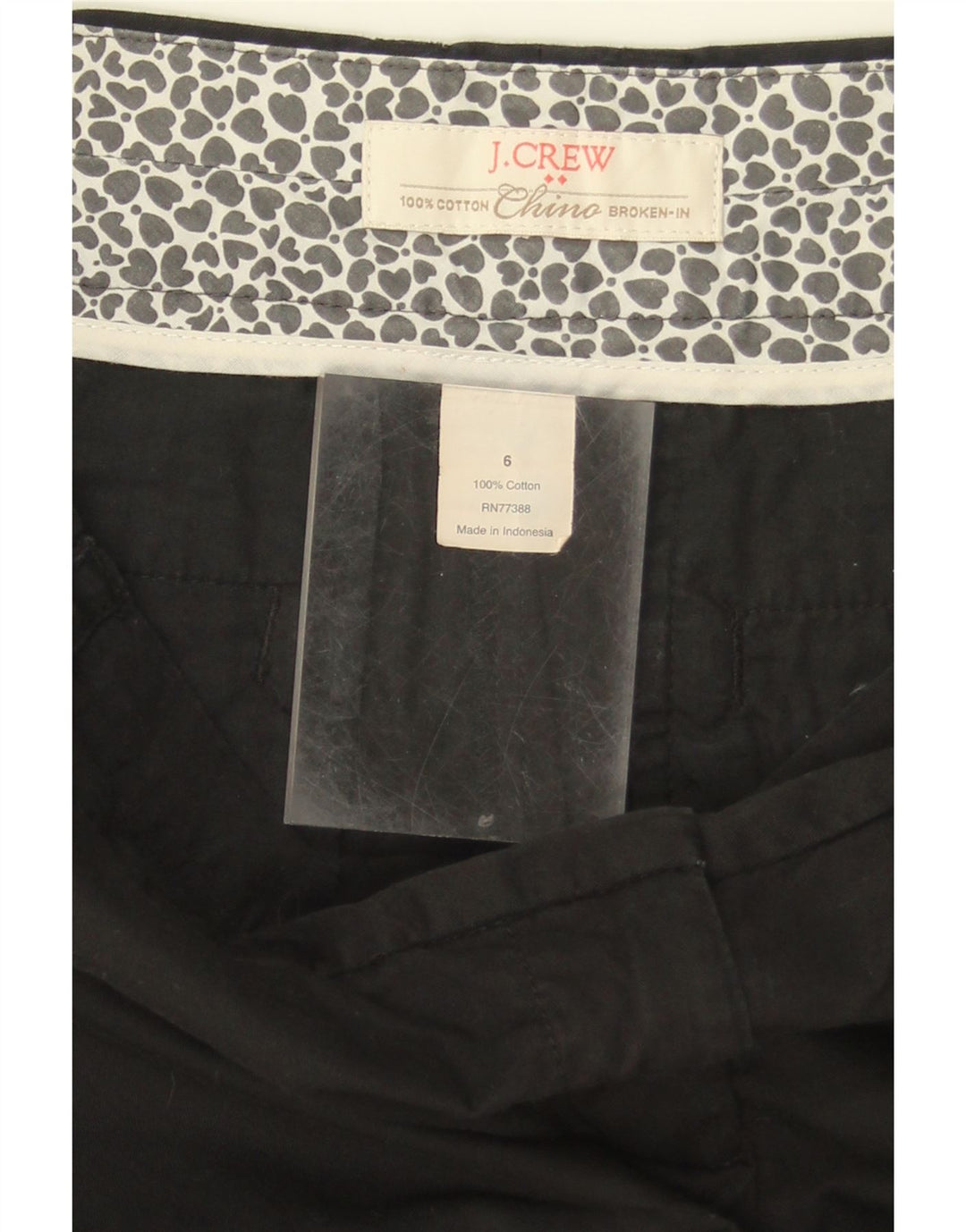 J. CREW Womens Broken In Chino Shorts US 6 Medium W32  Black Cotton Vintage J. Crew and Second-Hand J. Crew from Messina Hembry 