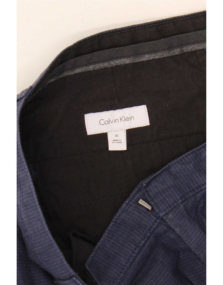 Męskie spodenki chino Calvin Klein W36 w dużą granatową kratkę