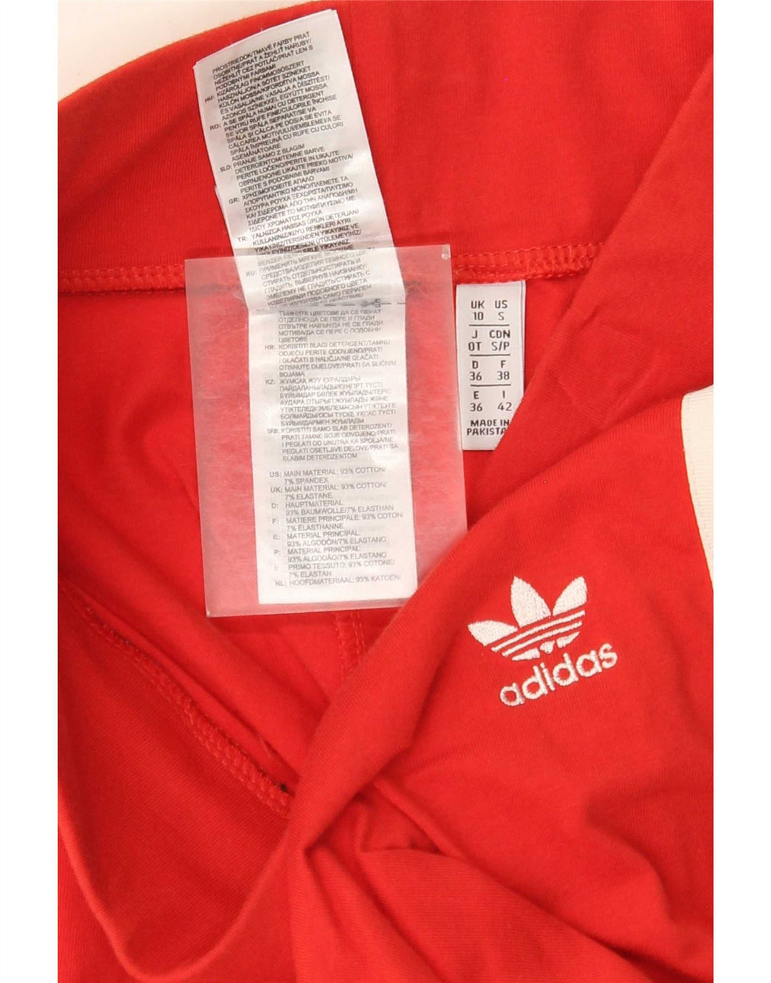 Legginsy Damskie Adidas UK 10 Małe Czerwone Bawełniane