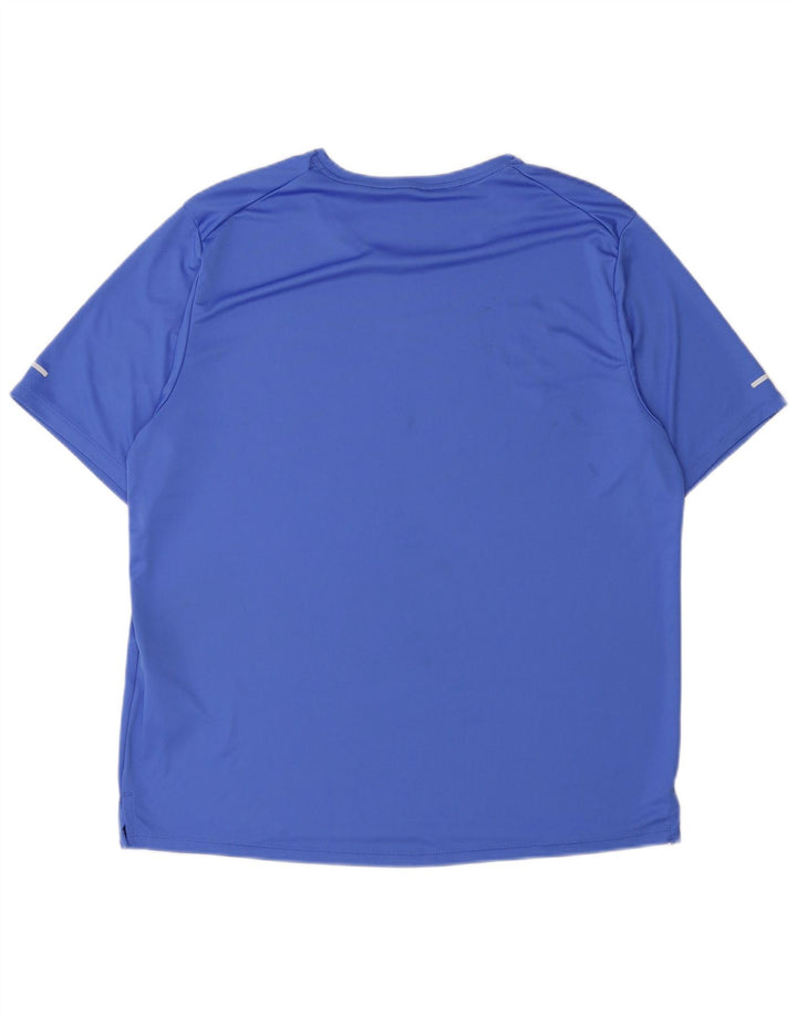 Męski T-shirt z grafiką Nike Dri Fit, duży, niebieski, poliester
