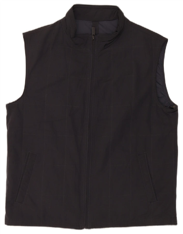Męska kamizelka Massimo Dutti UK 42 XL, poliester w czarną kratkę