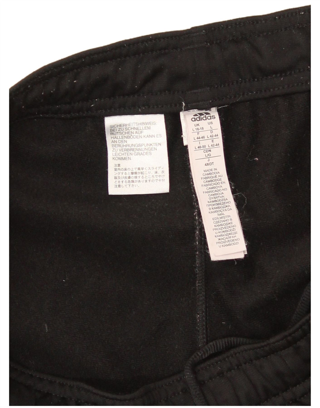 Damskie spodnie dresowe Adidas UK 16/18, duże, czarne, poliestrowe