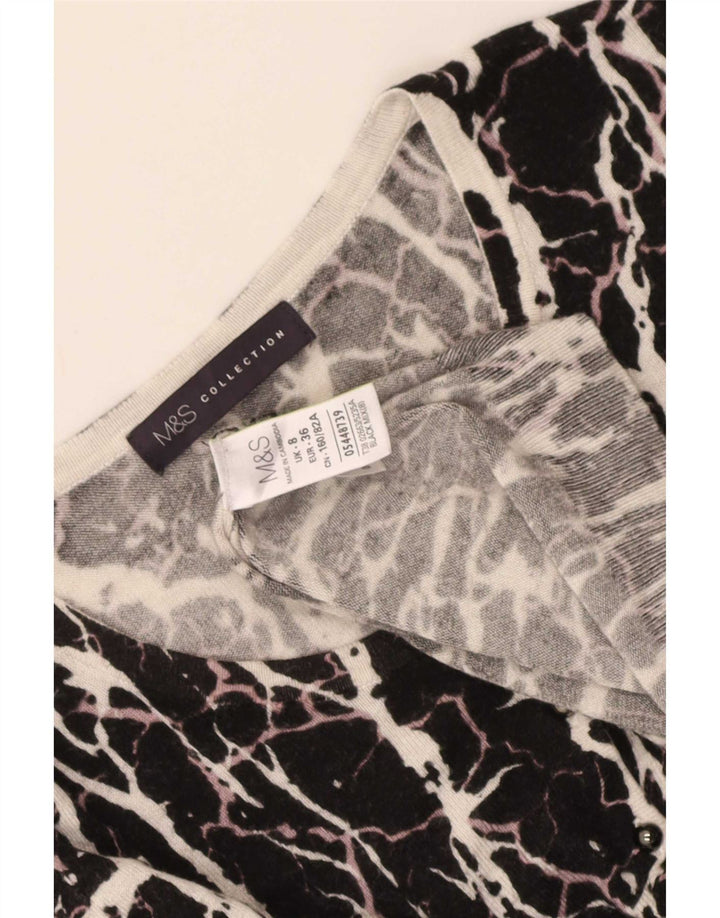 Marks & Spencer Damski sweter z dekoltem w łódkę, UK 8, mały, czarny