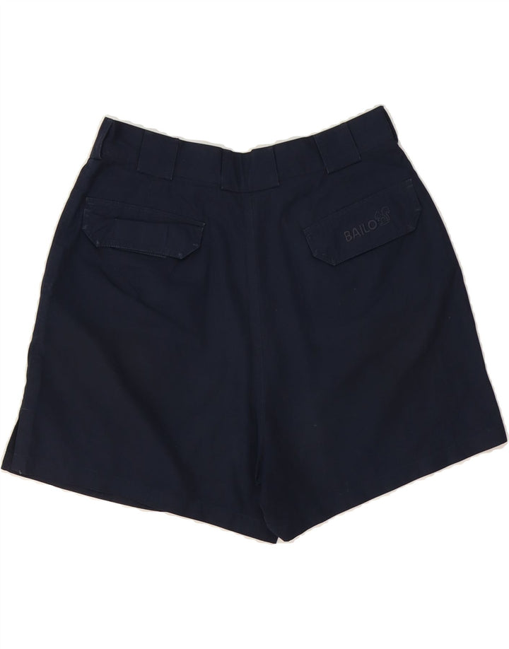 BAILO Womens High Waist Cargo Shorts IT 46 Large W28 Navy Blue Polyester Vintage Bailo and Second-Hand Bailo from Messina Hembry 