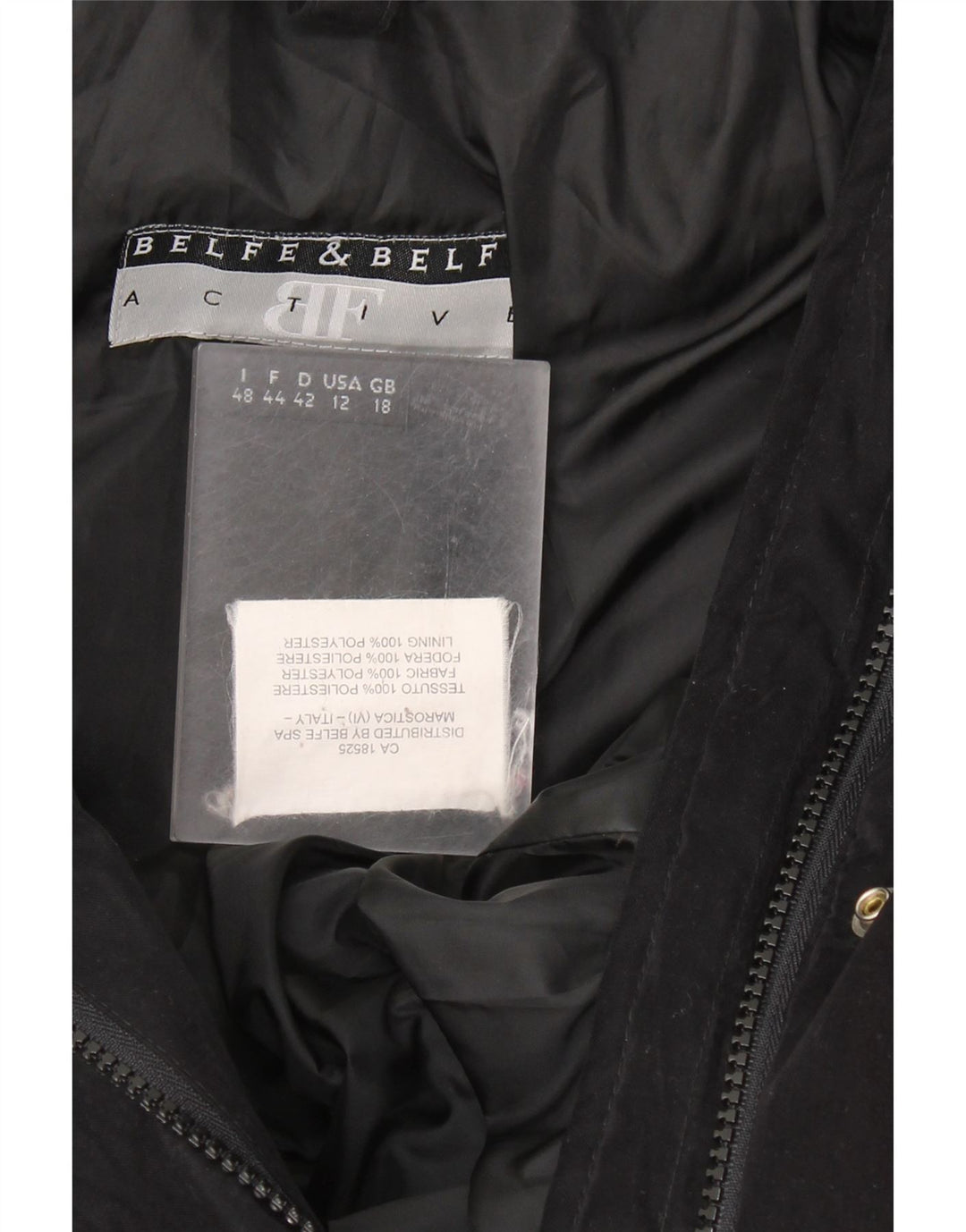 BELFE & BELFE Damski płaszcz ocieplany UK 18 XL, czarny poliester