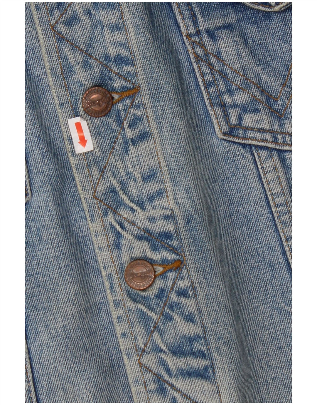 Męska kamizelka dżinsowa WRANGLER o luźnym kroju UK 36, mała, niebieska, bawełniana