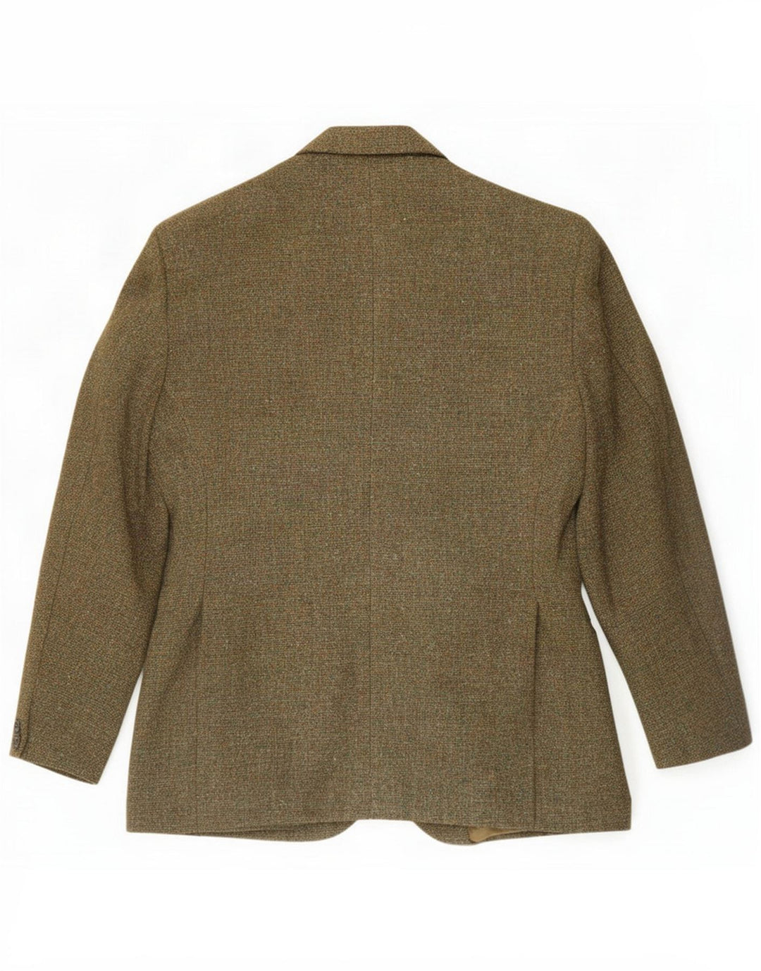 Harris Tweed Męska marynarka zapinana na 2 guziki UK 38 Średnio zielona wełniana nakrapiana