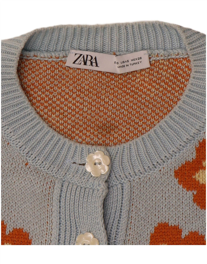 Damski sweter oversize Zara UK 10 Small Blue Floral