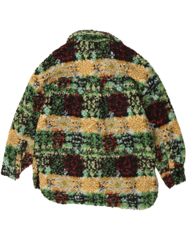 Kurtka damska Urban Outfitters Sherpa, UK 10, mała, zielona, z blokami kolorów