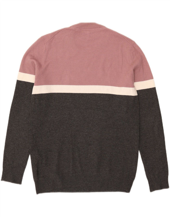 Męski sweter Ted Baker z okrągłym dekoltem, rozmiar 3, średni czarny, blok kolorów