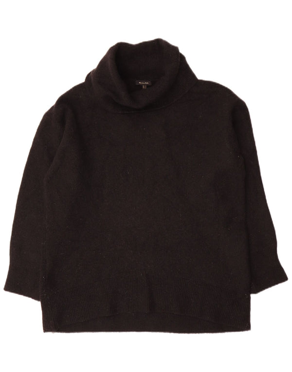 Damski sweter oversize Massimo Dutti z okrągłym dekoltem UK 10 Small Black