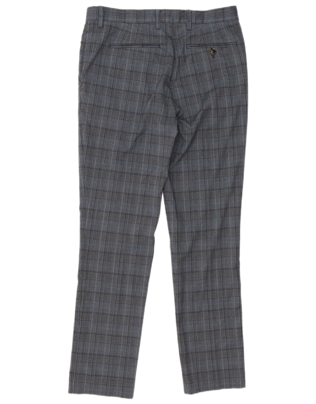 Męskie spodnie garniturowe Ted Baker W32 L31, szare, poliestrowe w kratę