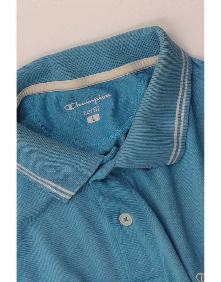 Męska koszulka polo Champion Easy Fit, duża niebieska