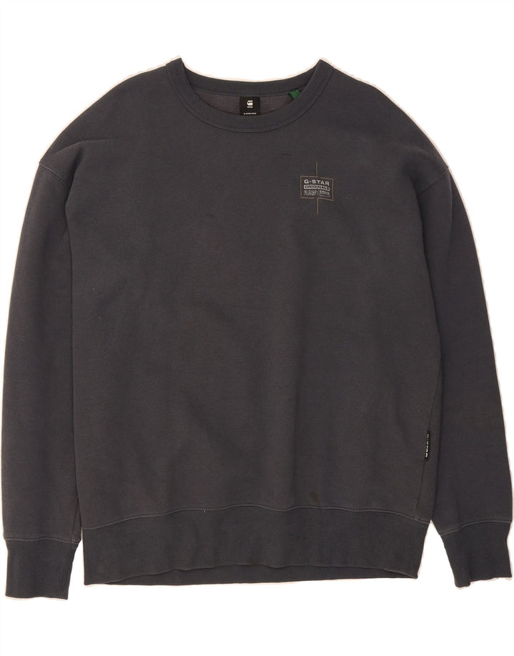 G-STAR Mens Sweatshirt Jumper Large Grey Cotton Vintage G-Star and Second-Hand G-Star from Messina Hembry 