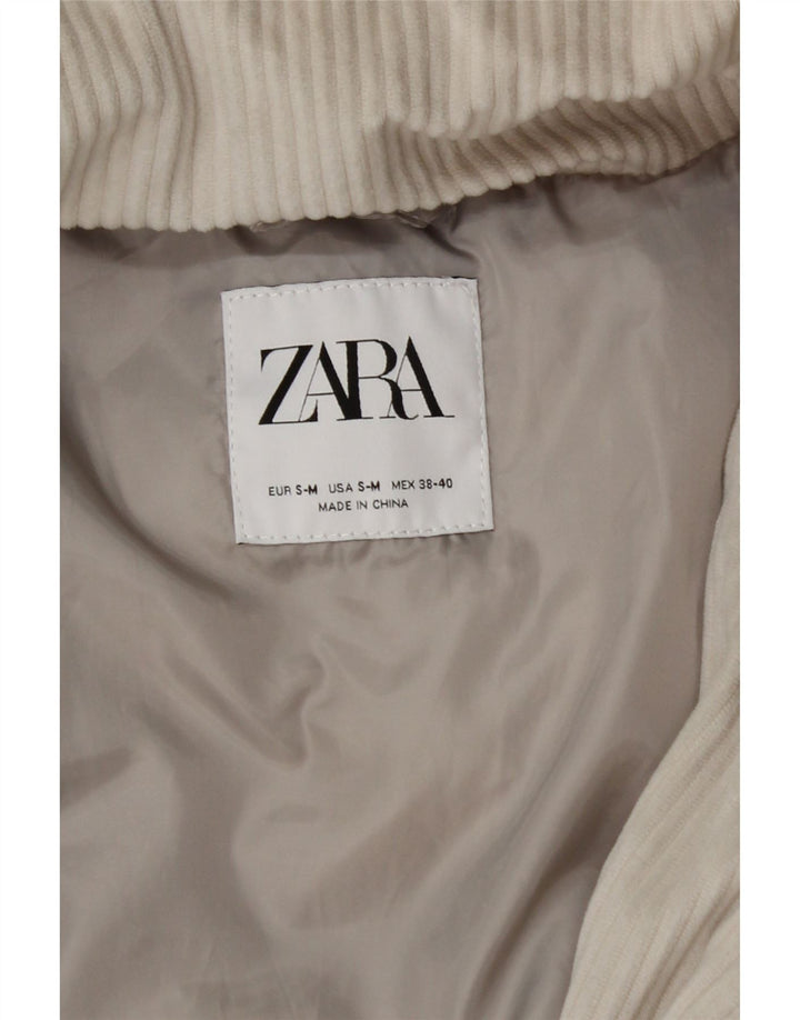 ZARA Mens Corduroy Padded Jacket UK 36 Small Grey Polyester Vintage Zara and Second-Hand Zara from Messina Hembry 