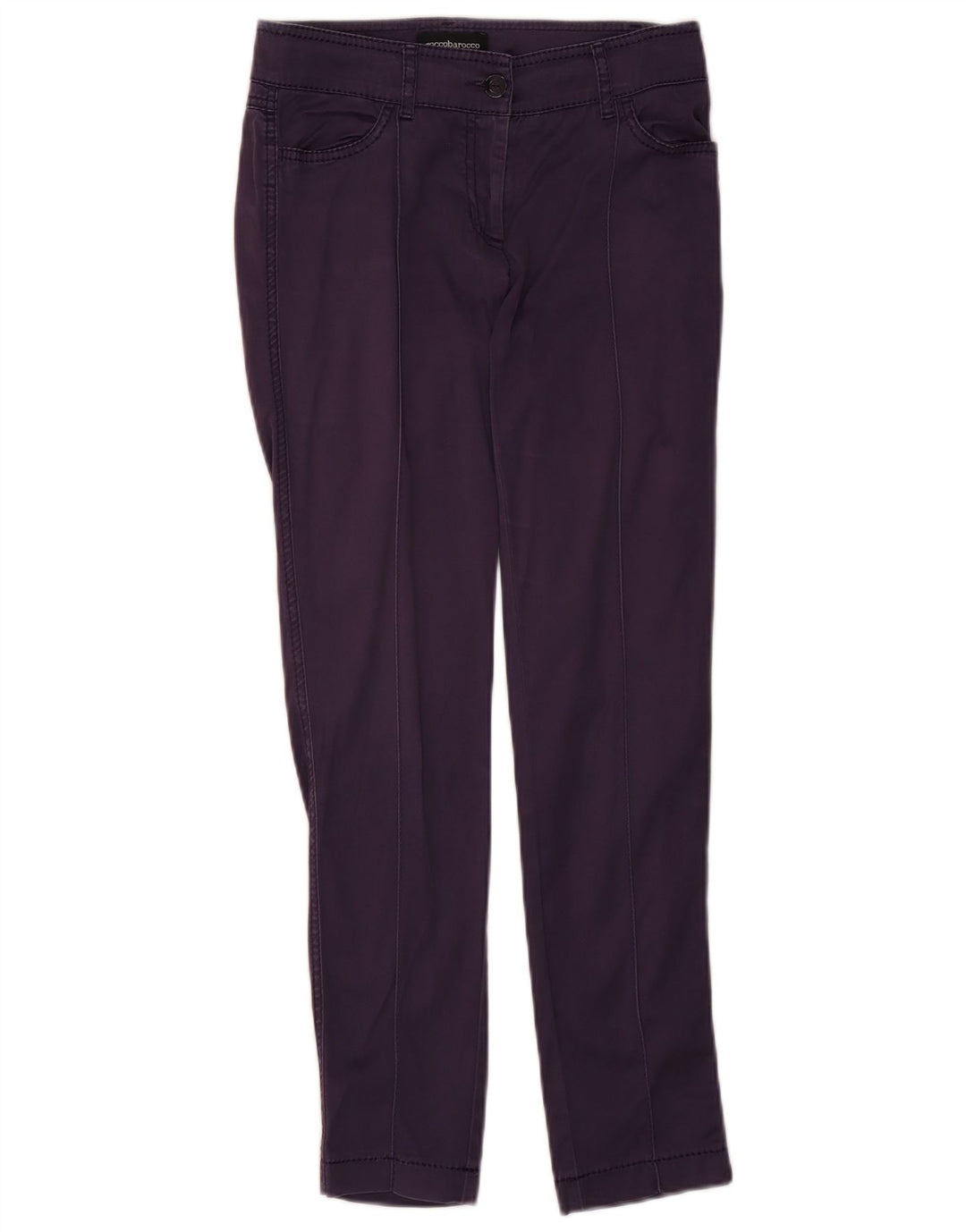 Damskie spodnie typu slim casual Roccobarocco US 6 Medium W28 L28 Granatowe