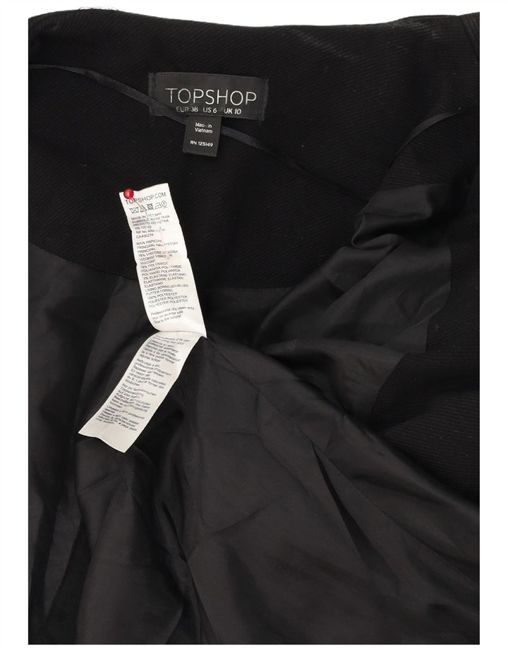 Damska marynarka Topshop Open Oversize UK 10 Small, czarna wiskoza