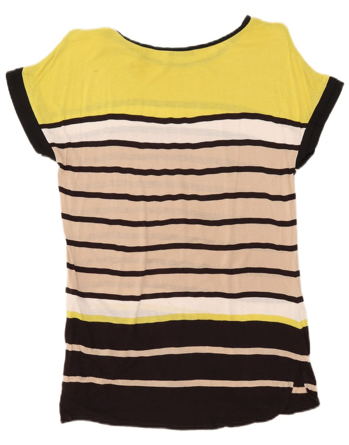 T-shirt damski Oasis Top UK 10 w małe, wielokolorowe paski