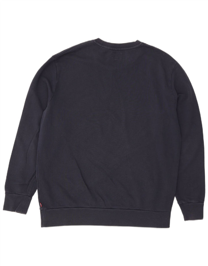 Męska bluza z grafiką Levi's, duża, granatowa, bawełniana