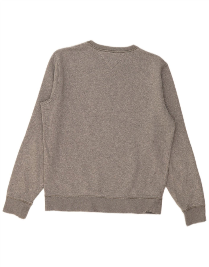 Męska bluza z grafiką Tommy Hilfiger, duża, szara, bawełniana