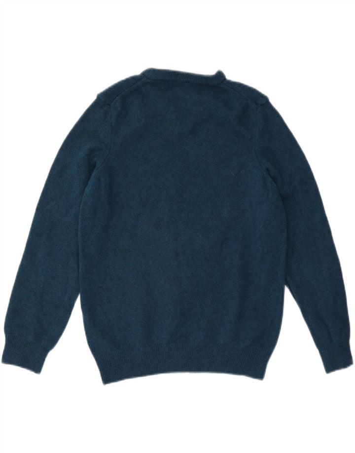 Damski sweter z dekoltem w kształcie litery V, Lyle & Scott, UK 10, mały niebieski