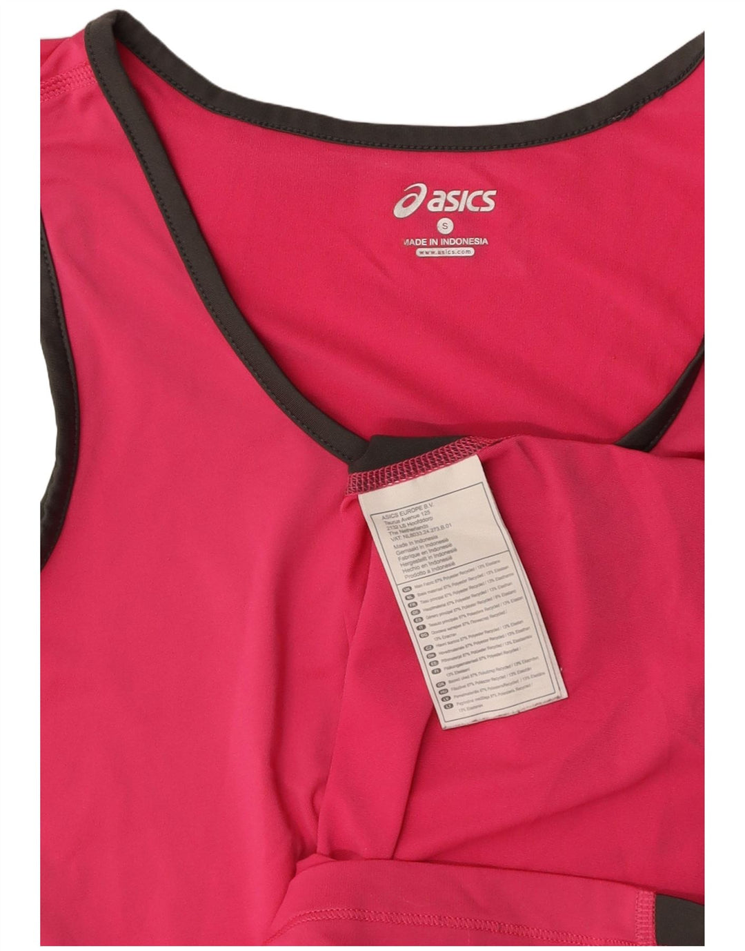Damska kamizelka ASICS Top UK 10 Mały różowy poliester z blokami kolorów