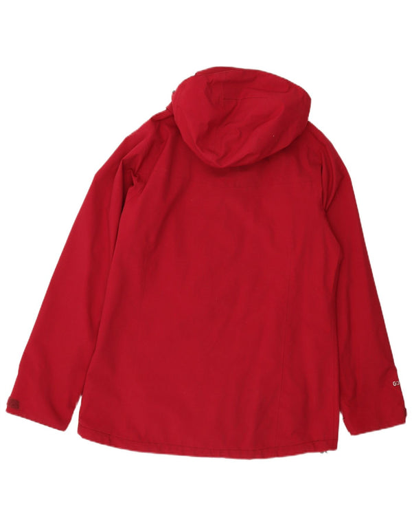 BERGHAUS Womens Hooded Windbreaker Jacket UK 14 Large Red Polyamide