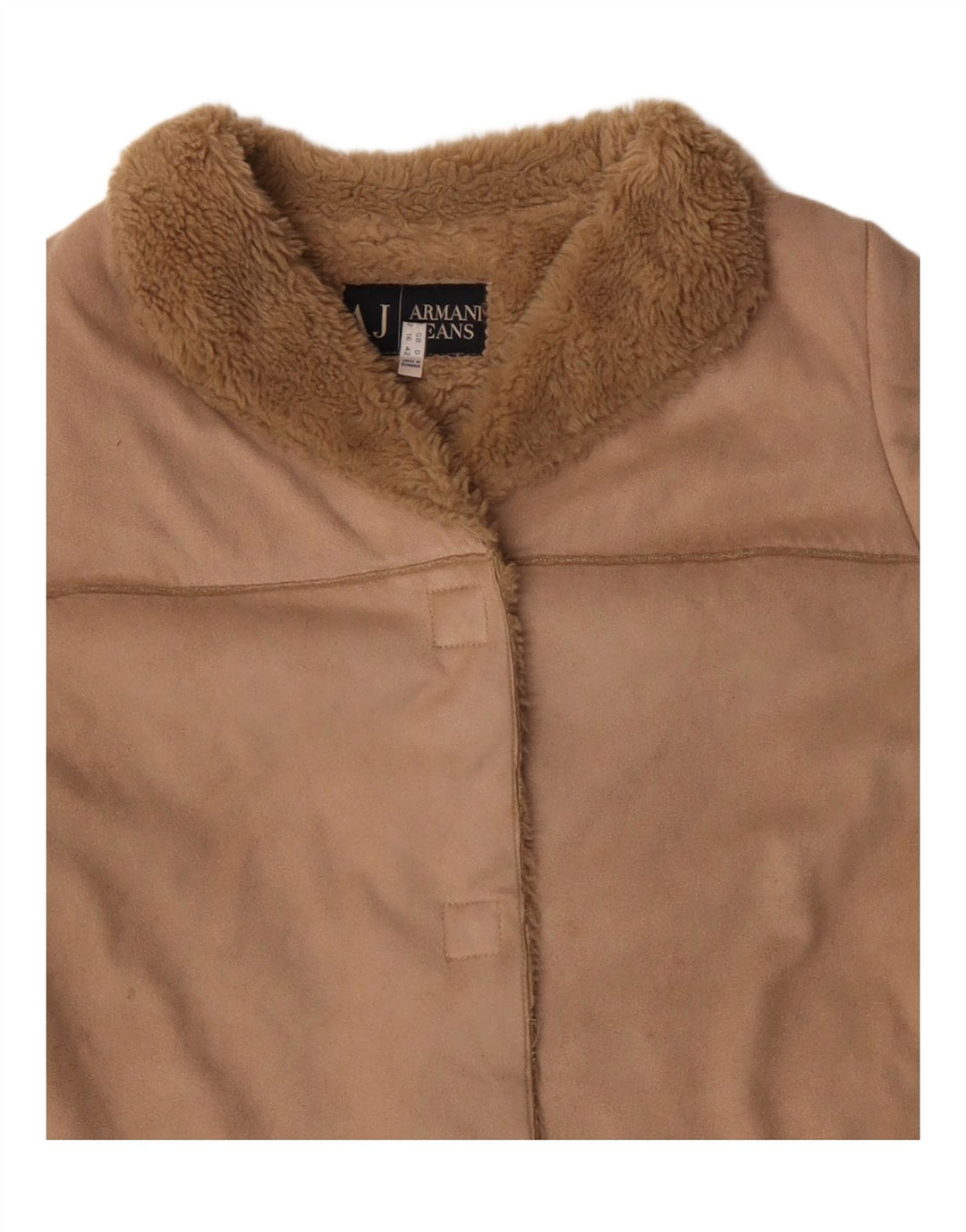 Płaszcz damski ARMANI Sherpa UK 16, duży, beżowy
