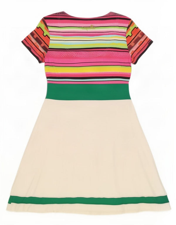 Damska sukienka o linii A Desigual UK 20 2XL Biała, bawełniana w kwiaty