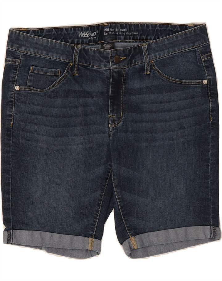 MOSSIMO Womens Bermuda Mid Rise Denim Shorts US 10 Large W32 Blue Cotton Vintage Mossimo and Second-Hand Mossimo from Messina Hembry 