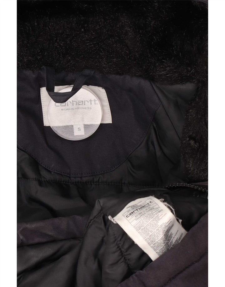 Męska kurtka wiatrówka Carhartt z kapturem UK 36, mała granatowa, poliester