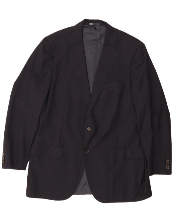 POLO RALPH LAUREN Męska marynarka zapinana na 2 guziki UK 44 2XL Granatowa wełna