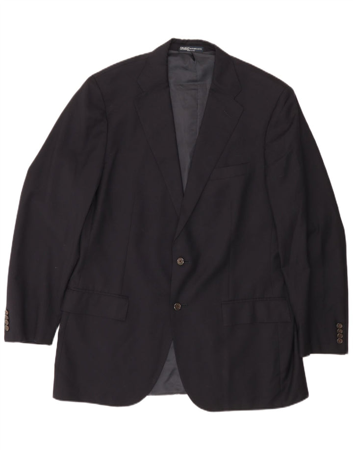 POLO RALPH LAUREN Męska marynarka zapinana na 2 guziki UK 44 2XL Granatowa wełna