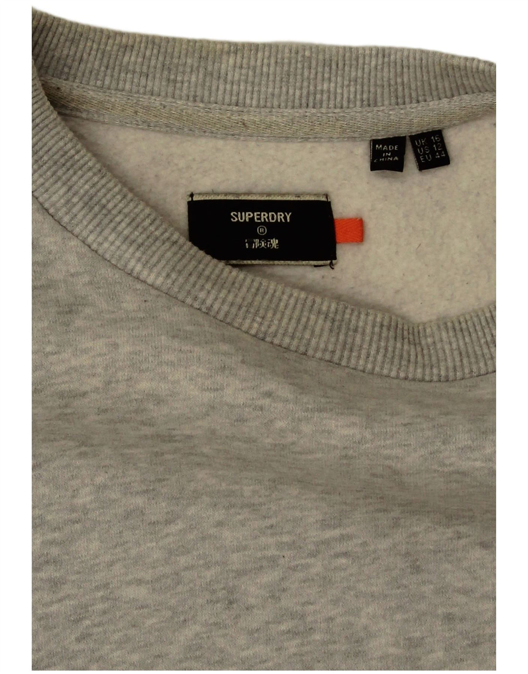 Damski sweter oversize Superdry UK 16, duży, szary, bawełniany