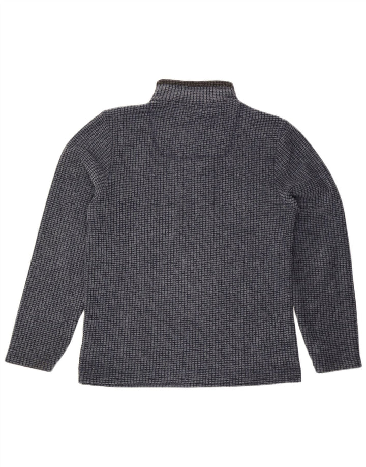 Męski sweter polarowy Weird Fish z zamkiem błyskawicznym, mały, granatowy, poliester