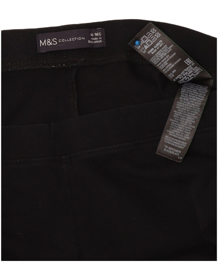 Legginsy damskie Marks & Spencer UK 16, duże, czarne, bawełniane