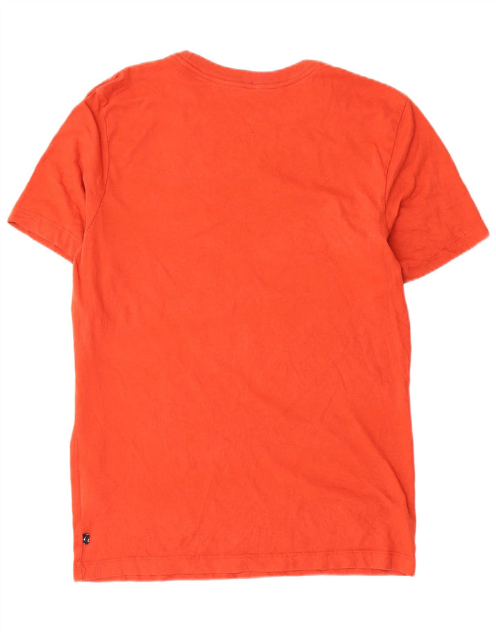 Męski T-shirt Nike Dri Fit z grafiką, mały, pomarańczowy, bawełniany
