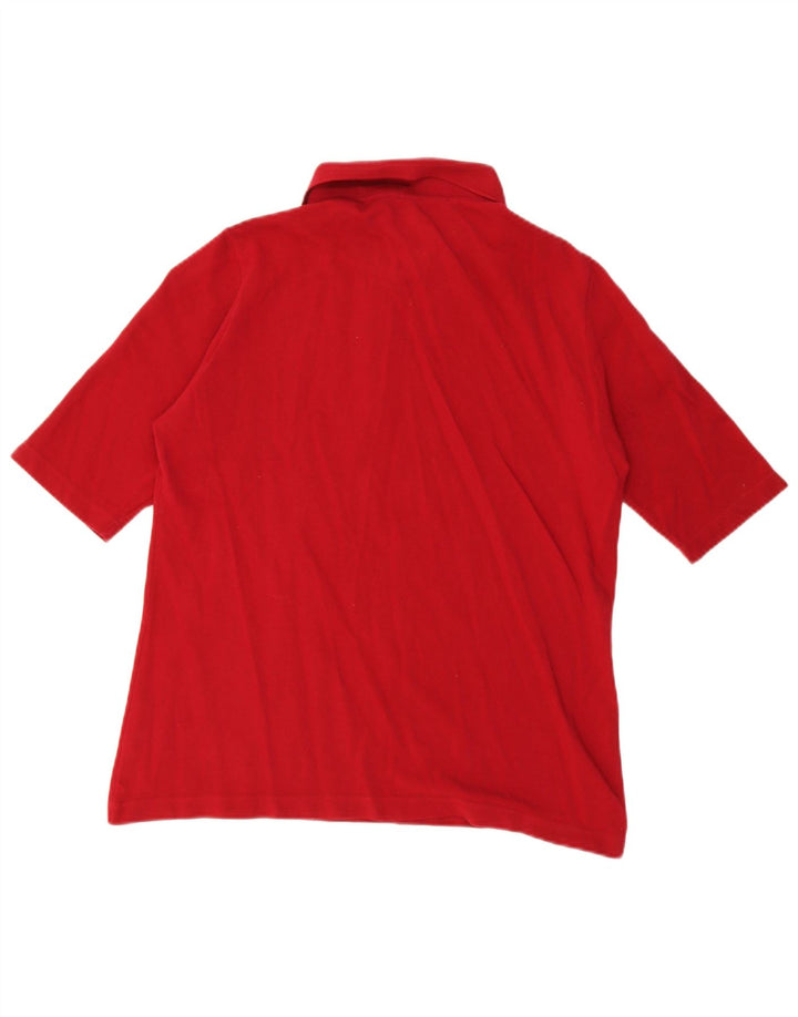 Damska koszulka polo Lacoste rozmiar 46 XL, czerwona, bawełniana