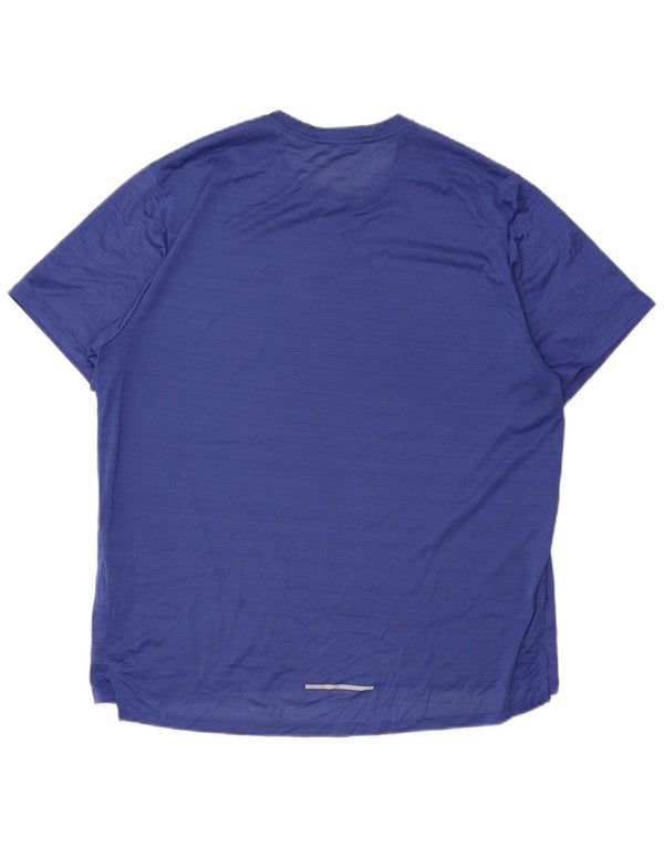 Męski T-shirt Nike Dri Fit Top XL z poliestru w niebieskie paski