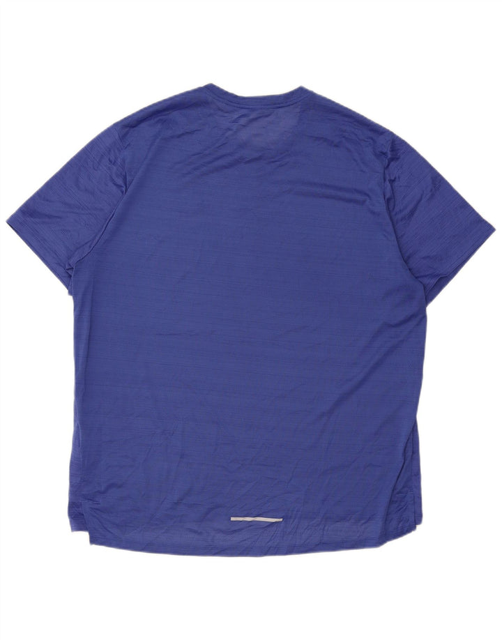 Męski T-shirt Nike Dri Fit Top XL z poliestru w niebieskie paski