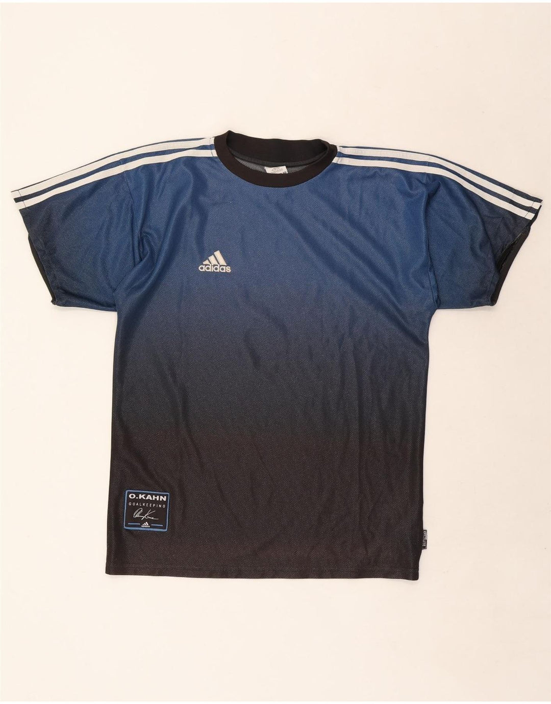 Męska koszulka z grafiką Adidas, mała, niebieska koszulka z blokiem kolorów