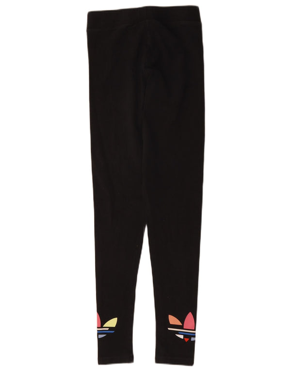 Damskie legginsy Adidas Graphic UK 8 Small, czarne, bawełniane