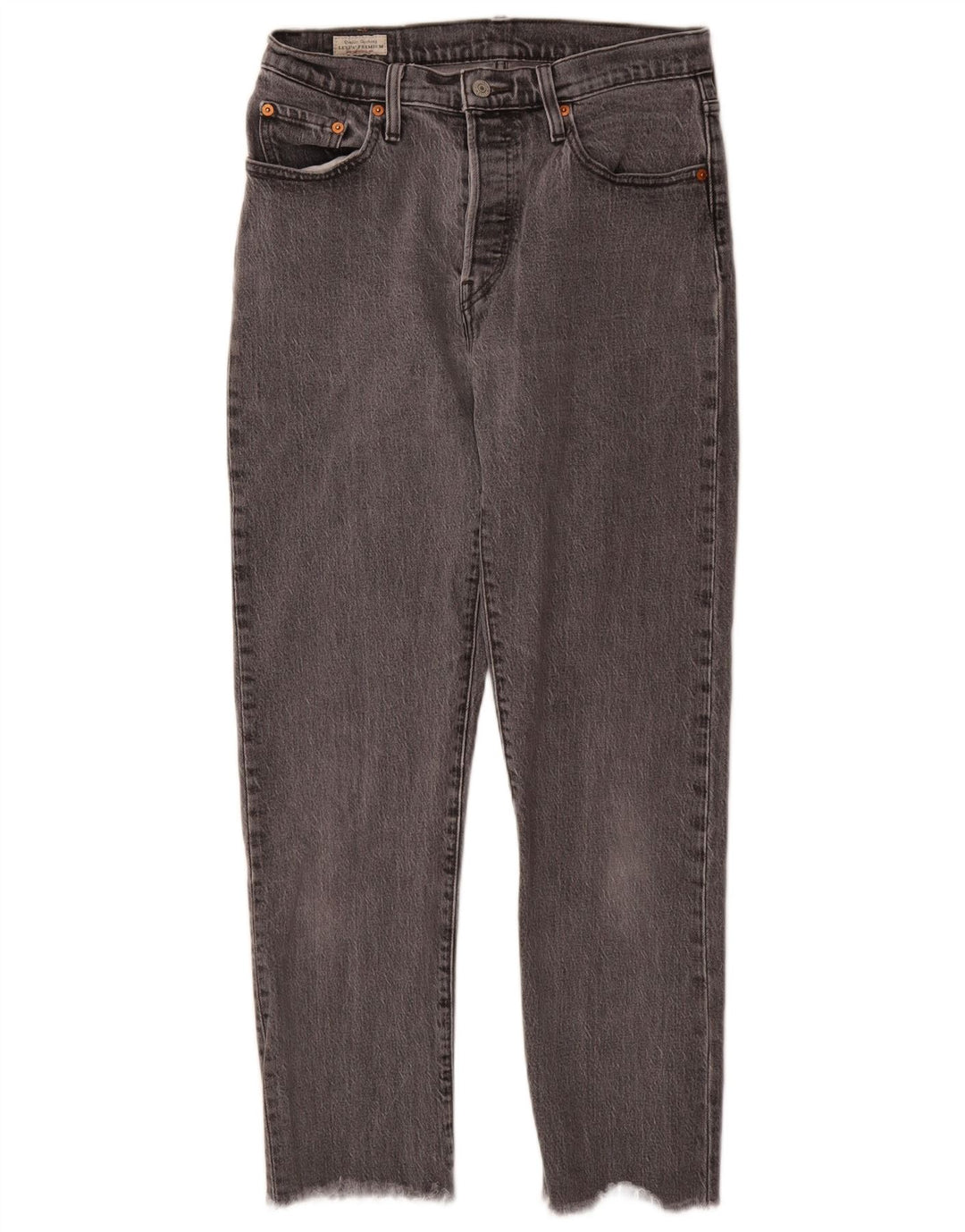 Damskie jeansy Levi's 501 Straight W28 L28 Szara bawełna
