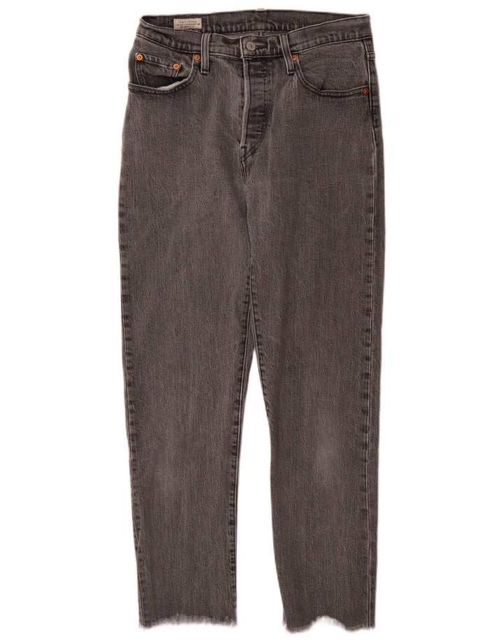 Damskie jeansy Levi's 501 Straight W28 L28 Szara bawełna