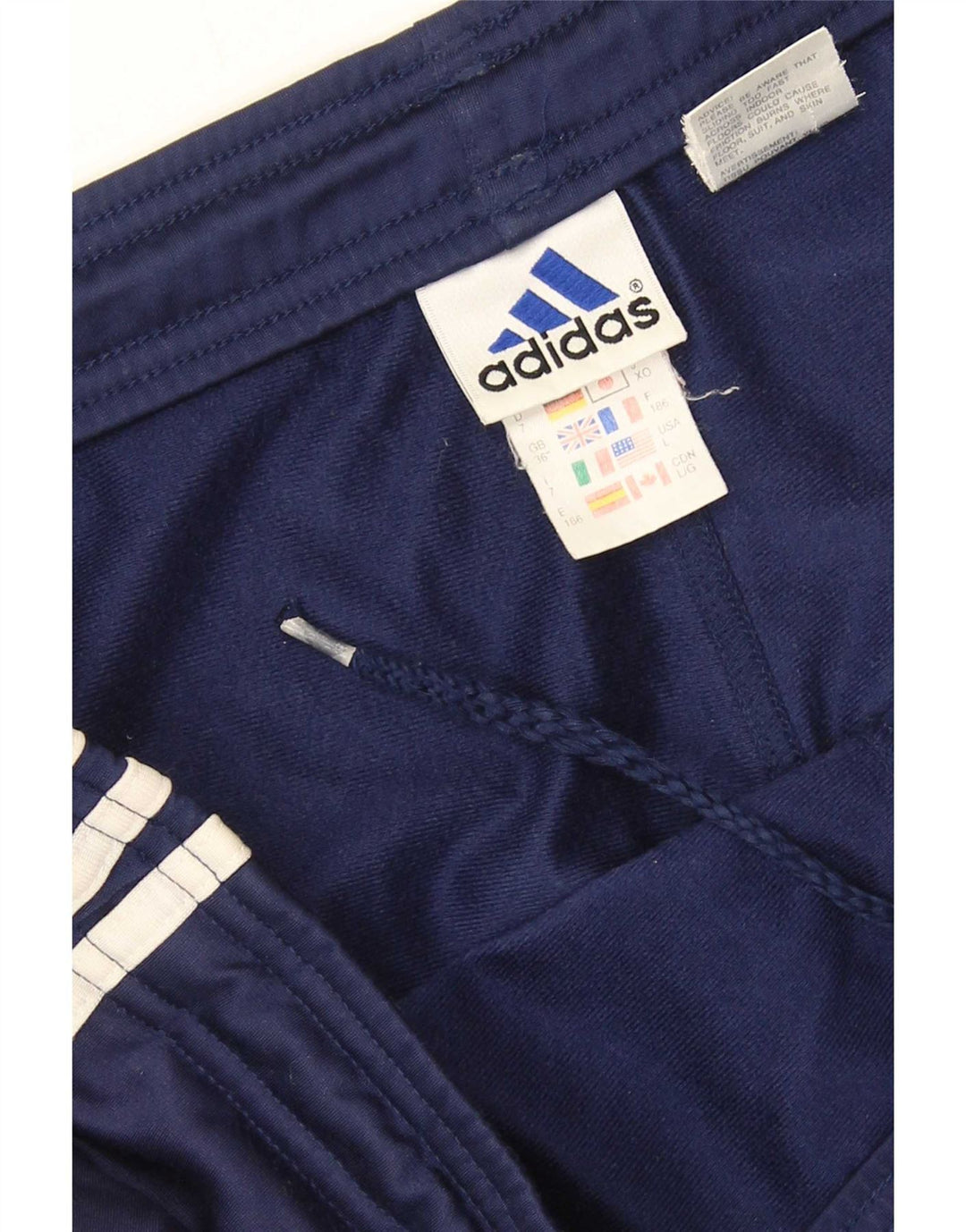 Męskie spodnie dresowe Adidas, duże, granatowe, poliestrowe