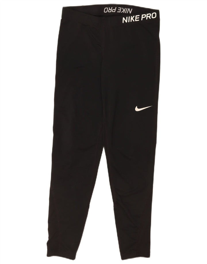 Legginsy damskie Nike UK 16, duże, czarne, poliestrowe