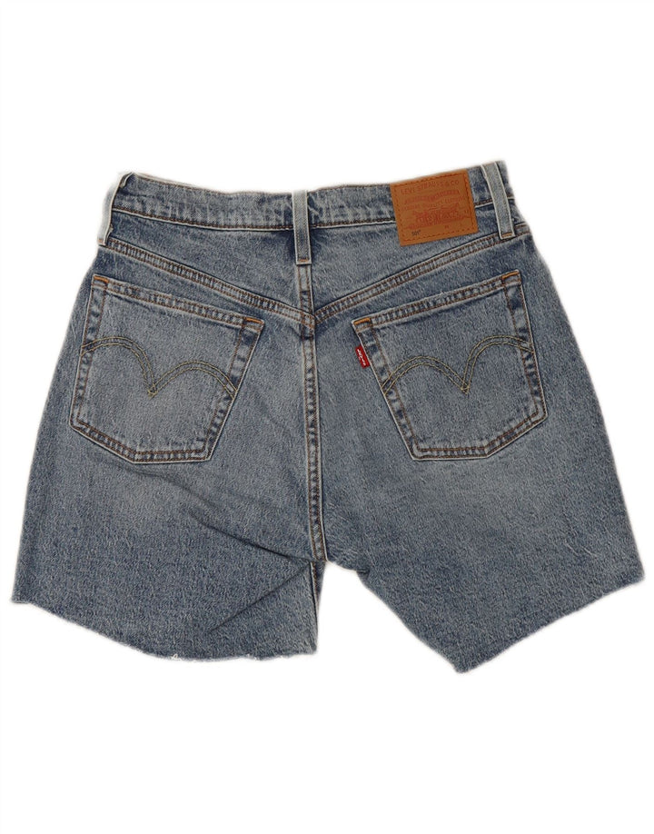 Damskie spodenki jeansowe Levi's 501 w trudnej sytuacji W27, małe, niebieskie, bawełniane