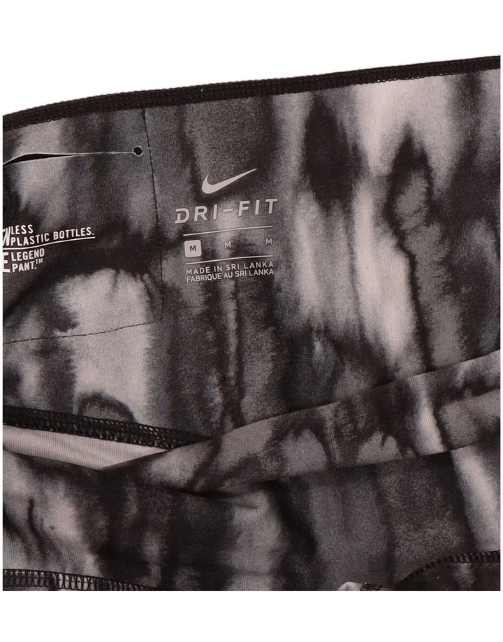 Damskie legginsy Nike Dri Fit UK 14 Średni szary nadruk zwierzęcy