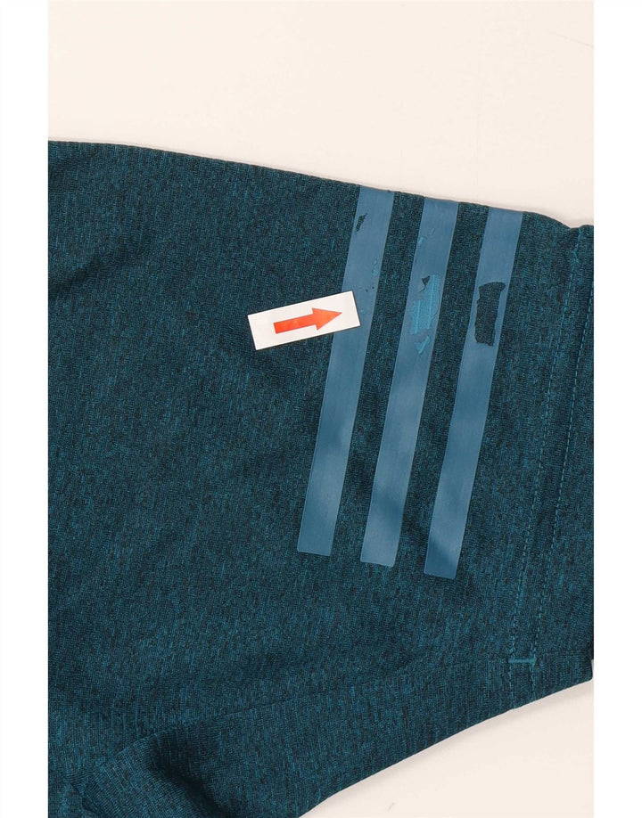 Adidas Męski T-shirt Top Mały Niebieski Poliester