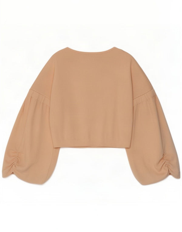 Krótka bluzka damska Zara z długim rękawem Top UK 10 Small Pink